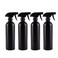 Cindy's Tape Plastic Spray Bottles Black for Cleaning Solutions 16 oz (Pack of 4), Heavy Duty Opaque Refillable Reusable Empty anti-degradation Leak-proof Sprayers for Home Garden Plant Kitchen