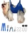 Kkiimatt 10 in 1 Pet Grooming Hammock Harness with Nail Clippers/Trimmer, Grooming Sling for Small Animals Nail Trimming/Clipping For Cat&amp;Dog (XXS/Under 10lb Blue)