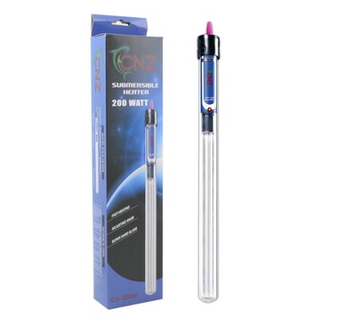 CNZ Aquarium Quartz Glass Submersible Heaters (200-watt)