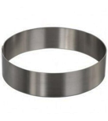 SUNRISE Heavy Gauge Stainless Steel Round Cake Mold/Pastry Ring Kitchen Supply (6" D x 2" H)