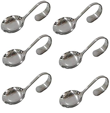 6 Pack Appetizer/Canape Serving Spoons Sunrise Kitchen Supply (Round)