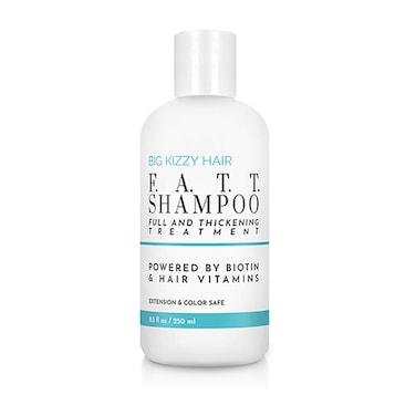 Big Kizzy F.A.T.T. Thickening Biotin Shampoo - Formulated for Extensions + Thin Hair - Sulfate &amp; Paraben Free - Keratin &amp; Color Safe Volumizing Shampoo, 8.5oz