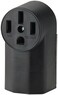 Eaton WD1212 50-Amp 3-Pole 4-Wire 125-Volt Surface Mount Range Power Receptacle, Black