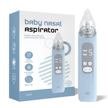 X-Bosak Baby Nasal Aspirator, Electric Nose Sucker with 5 Levels Suction, Soothing Light &amp; Nursery Rhymes