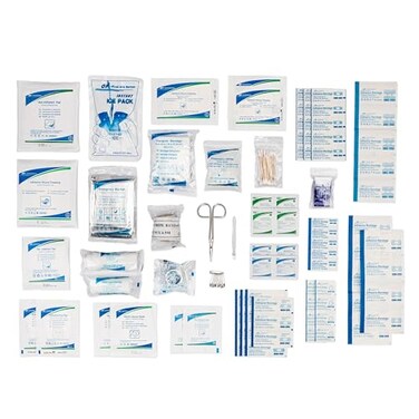 First Aid Kit Refill - 100 Piece - Extra Replacement Supplies for First Aid Kits, Loose Packed Restock Supply Pack