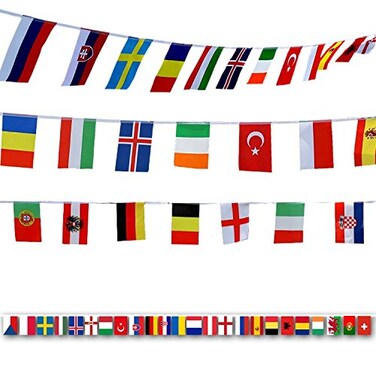 International Flags,164 Feet 8.2'' x 5.5'' World Flags, 200 Countries Olympic Flags Pennant Banner for Bar, Party Decorations, Sports Clubs, Grand Opening, Festival Events Celebration