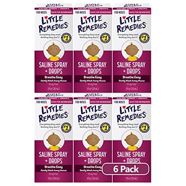 Little Remedies Saline Spray and Drops   Safe for Newborns   1 Fl Oz (Pack of 6)