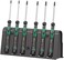 Wera - 4013288032294 2067/6 Kraftform Micro Torx BO Tamper-Resistant Electronics Screwdriver Set and Rack, 6-Piece