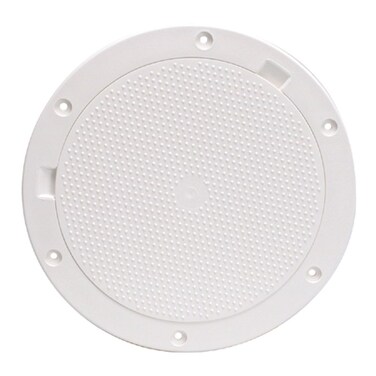 BECKSON MARINE PRY Deck Plate 8" WHT NONSKID, White