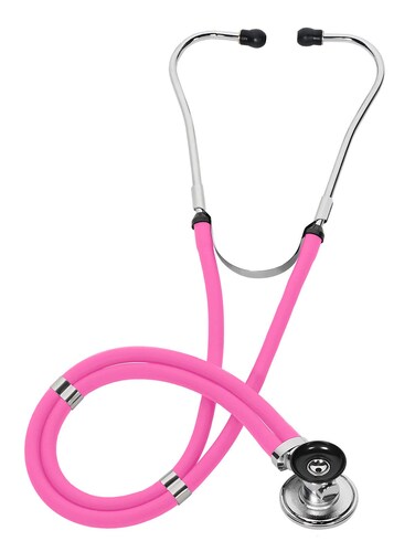 Prestige Medical Traditional Spraque Stethoscope, Hot Pink