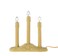 Creative Hobbies 3 Light Electric Candolier Indoor Christmas Candle Lamp, Ivory Plastic with Clear C7 Incandescent Light Bulbs