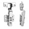 Luokim 4pcs Standard Cabinet Hinge,Fit for Frameless Cabinet,European Full Overlay,Soft Closing,Four-Hole mounting Plate Hinges,Nickel Plated Finish