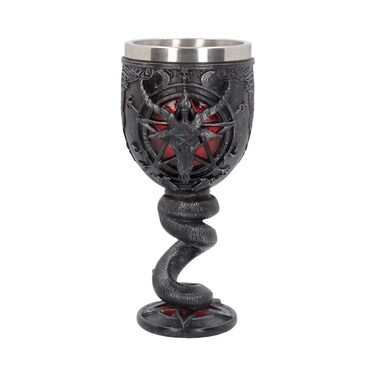 Nemesis Now Baphomet Goblet 16cm, Resin w/Stainless Steel, Black