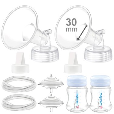 Maymom Pump Parts Compatible with Spectra S2 Spectra S1, 30 mm Flange Valve Tube Bottle Backflow Protector, Not Original Spectra S2 Replacement Pump Parts Spectra Duckbill Valve Bottle
