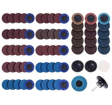 S SATC 2 Inch Sanding Discs 70PCS Die Grinder Sanding Disc with 1/4" Holder for Die Grinder Surface Conditioning Disc for Burr Finish Rust Paint Removal