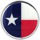 Fan Emblems State of Texas Flag Car Decal (3" Round) - Resin Coated Automotive Sticker for Vehicles, Laptops, Most Smooth Surfaces - USA Gifts, Merchandise, Accessories