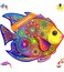 UNIDRAGON Wooden Puzzles for Adults Unique Jigsaw Puzzles - Medium Shining Fish 12.6"x9.6" 196 PCS Deko with Cut 0.03 mm Wood Accuracy Animal
