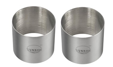 Sunrise Kitchen Supply Plating Forms Stainless Steel Ring Mold Sets 3" X 2.75" (2)