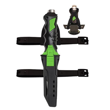 Scuba Diving Knife with Leg Strap Sheath and Silicone Strap, Double Edged Tactical Sharp Dive Stainless Steel Blade with Lock Release Button for Divers Snorkeling Spearfishing Hunting Hiking, Green