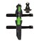 Scuba Diving Knife with Leg Strap Sheath and Silicone Strap, Double Edged Tactical Sharp Dive Stainless Steel Blade with Lock Release Button for Divers Snorkeling Spearfishing Hunting Hiking, Green