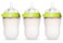 Comotomo Natural Feel 8 Ounce Baby Bottle 3 Pack - Green