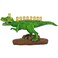 Zion Judaica Green Dinosaur Menorah Polyresin with Brass Cups Functional Kids Dino Candle Menorah Fits Standard Chanukah Candles