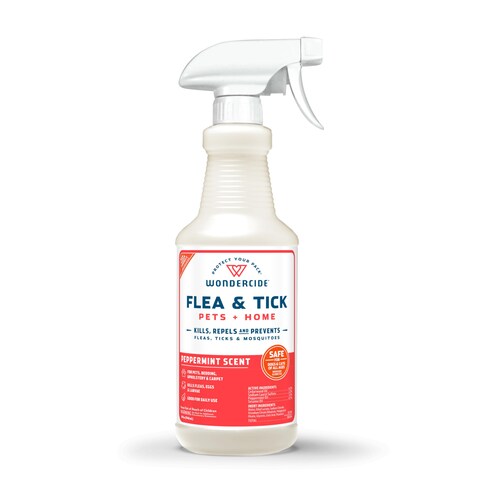 Wondercide - Flea, Tick &amp; Mosquito Spray for Dogs, Cats, and Home - Control, Prevention, Treatment - with Natural Essential Oils - Pet and Family Safe - Peppermint 16 oz
