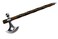Wuu Jau Co L-113 Native American Peace Pipe Tomahawk Axe, 18", Black