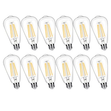 winsaLED 12 Pack 100 Watt Led Bulbs, 9W Led Edison Light Bulbs 100 watt Incandescent Bulbs Equivalent, 2700K Soft Warm with E26 Standard Base, 120V Not-Dimmable, CRI 90, Flicker Free