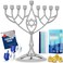 Last Minute Complete Hanukkah Menorah Kit - 9" Menorah, 44 Colored Hanukkah Candles, Chanukah Handbook Guide, 4 Colored Dreidels, Chocolate Gelt Coins - Chanukkah Essentials in 1 Box by Zion Judaica
