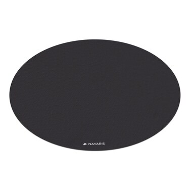 Navaris Round Yoga Mat - 47" Diameter Circular Exercise Mat 1/4" Thick - Non-Slip Mat for Cardio, Workout, Fitness, Tai Chi, Meditation - Size Small