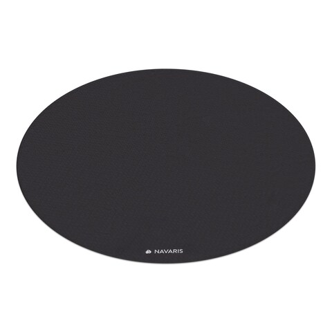 Navaris Round Yoga Mat - 47&quot; Diameter Circular Exercise Mat 1/4&quot; Thick - Non-Slip Mat for Cardio, Workout, Fitness, Tai Chi, Meditation - Size Small