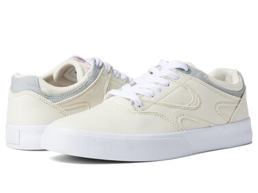 DC Women's Kalis Vulc Low Shoe Skate, Grey/Pink, 5