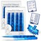 Dripless Hanukkah Candles Set - 45 Multi Tone Blue and White Ombre Spiral Candle Includes a DIY Dreidel, Prayer Card - Standard Size Menorah Candles Enough for Eight Nights of Chanukah By Zion Judaica
