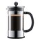 Bodum Kenya 8-Cup French Press Coffee Maker, 34-Ounce, Stainless Steel, Black