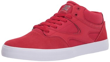 DC mens Kalis Vulc Mid Skate Shoe, Athletic Red, 4.5 US