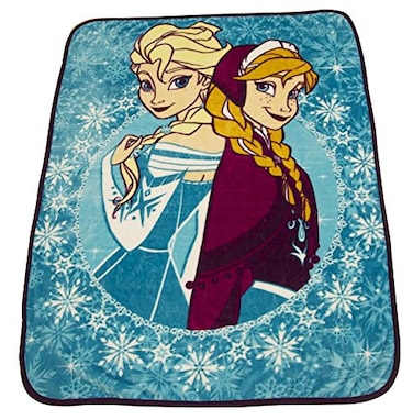 Disney Frozen Anna Elsa Adorable Classic Designed Micro Plush Soft Cozy Beautifully Colored Throw Blanket 48 X 60 inch
