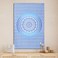 THE ART BOX Handmade Indian hippie Bohemian Psychedelic Ombre Mandala Wall hanging College Dorm Beach Throws Table Cloth Bedding Tapestry (Blue and White, King (90x104Inches)