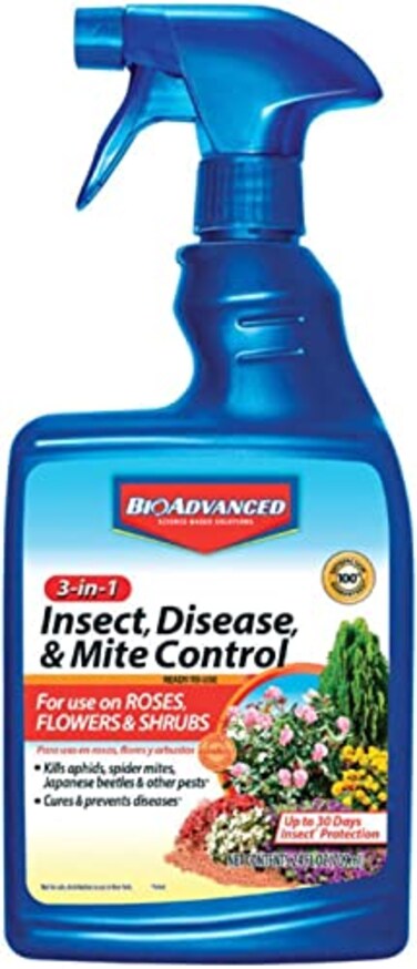 BioAdvanced 701290B Insecticide Fungicide Miticide 3-in-1 Insect, Disease &amp; Mite Control, 24 Oz