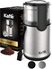 Kaffe Electric Coffee Grinder with Removable Cup (3.5oz) - Stainless Steel - Cleaning Brush Included - Espresso Coffee Bean Grinder for Home Use - Silver