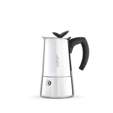 Bialetti - Musa, Stovetop Coffee Maker, Suitable for all Types of Hobs, Stainless Steel, 6 Cups, Silver