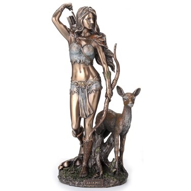 Veronese Design Artemis Goddess of Hunting and Wilderness Bronze Finished Statue