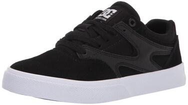 DC mens Kalis Vulc Skate Shoe, Black/White, 8.5 US