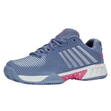 K-Swiss Women's Hypercourt Express 2 HB Tennis Shoe, Infinity/Blue Blush/Carmine Rose, 9 M
