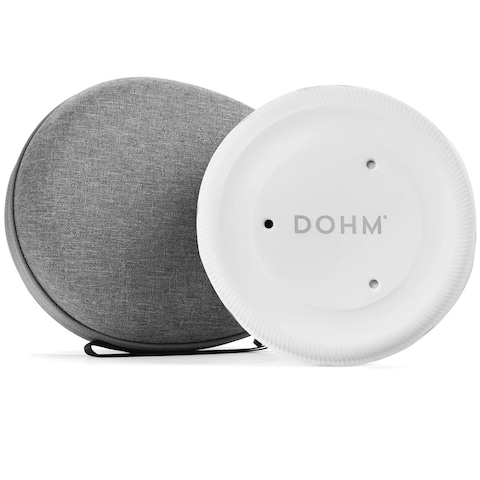 Yogasleep Dohm UNO White Noise Sound Machine + Travel Case, Real Fan Inside for Non-Looping, Sound Machine for Travel, Office Privacy, Sleep Therapy for Adults &amp; Baby, White, 2 Piece Set