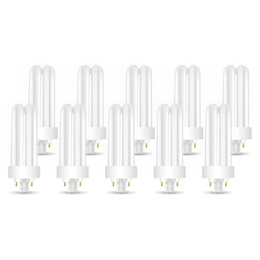 Circle (10 Pack) PLT-26W 841, 4 Pin GX24q-3, 26 Watt Triple Tube, Compact Fluorescent Light Bulb