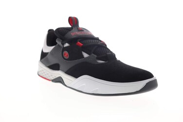 DC Men's Kalis Skate Shoe, Black/Grey/RED, 9