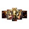 LiftGather 5pcs / Set Waterproof Canvas Painting Elephant Trunk God Ganesha HD Print Home Wall Hanging Art Prints Modular Pictures