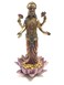 Lakshmi Hindu Goddess on Lotus Statue Sculpture