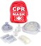 Ever Ready First Aid Adult and Infant CPR Mask Combo Kit with 2 Valves with Pair of Vinyl Gloves &amp; 2 Alcohol Prep Pads - Red